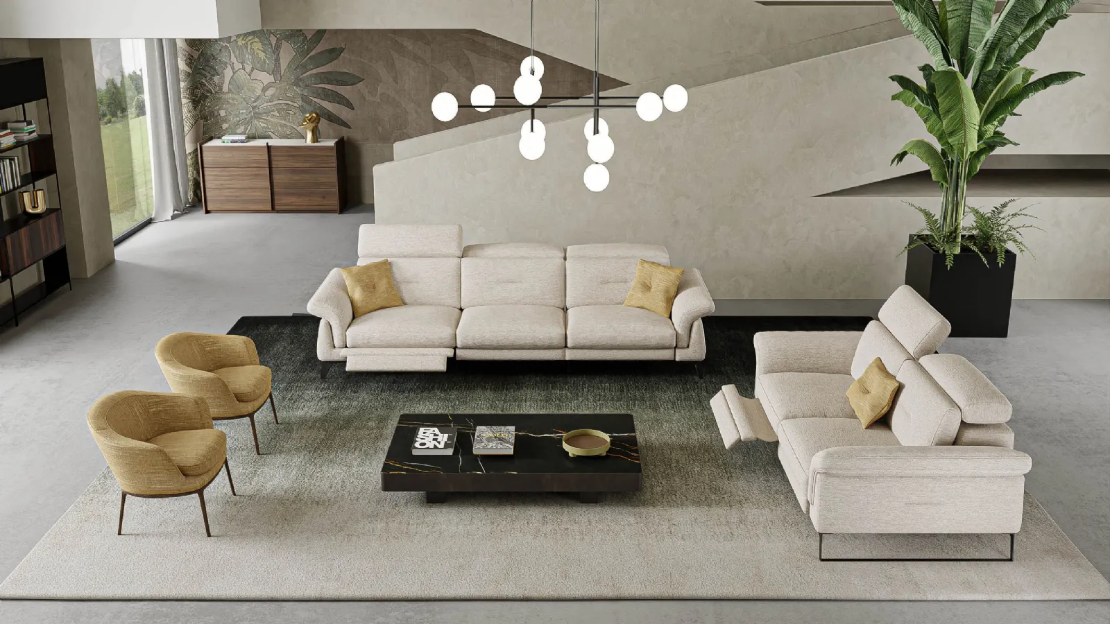 divano moderno in tessuto Bemade